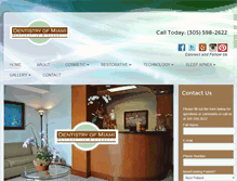 Tablet Screenshot of dentistryofmiami.com